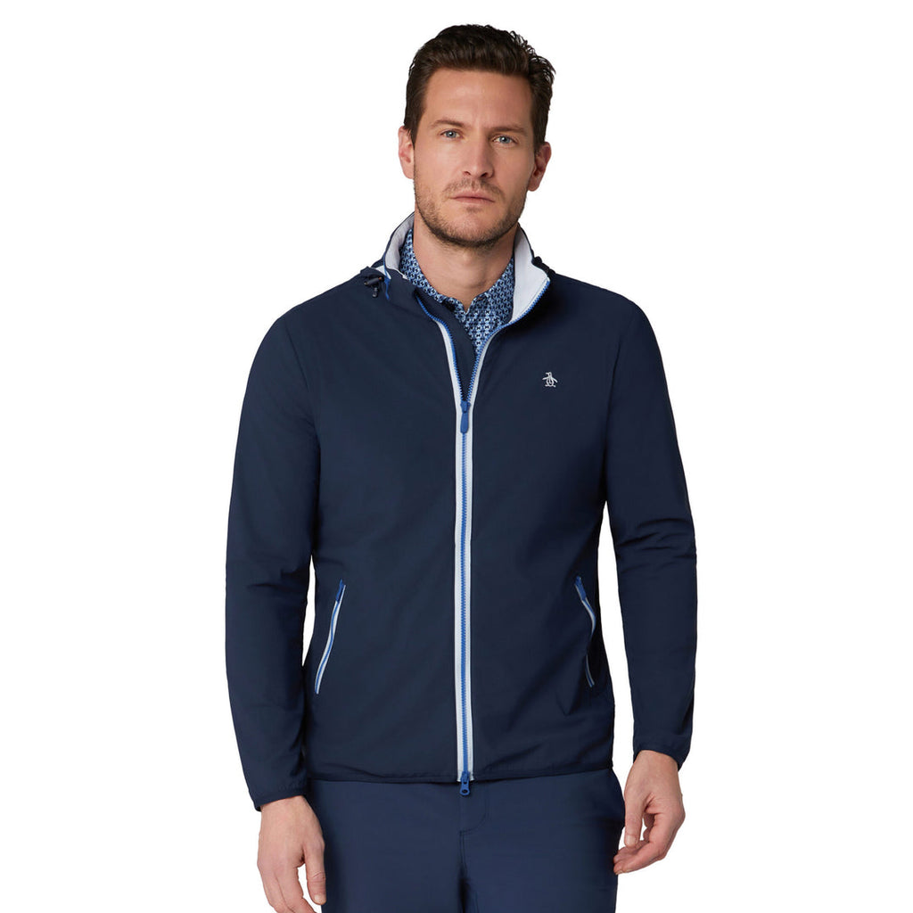 Veste Coupe-vent PGA Tour Homme - Bleu Moyen - Taille M - 100% Polyester - Golf